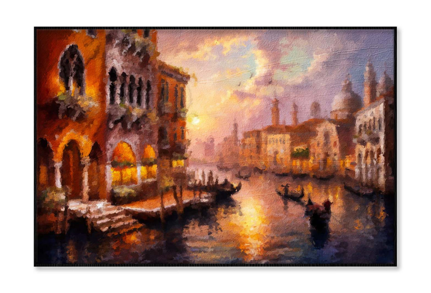 Impressionist Seascape with Boats and Sunlight Wall Art Limited Edition High Quality Print