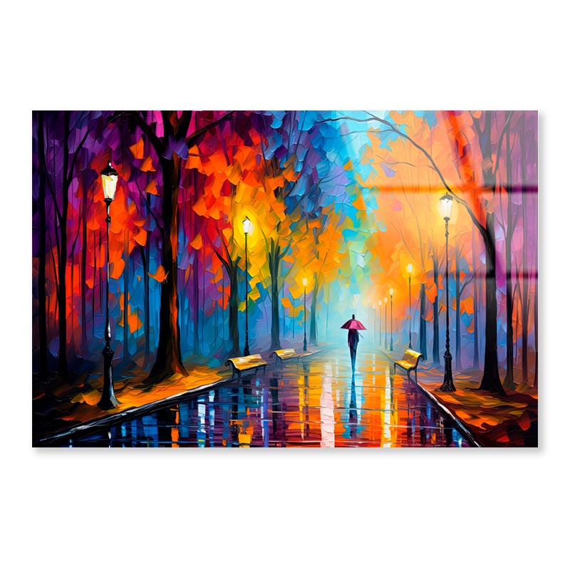 Walking Women & City Nightlife  Acrylic Glass Print Tempered Glass Wall Art 100% Made in Australia Ready to Hang