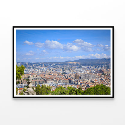 City Of Marseille with Blue Sky Home Decor Premium Quality Poster Print Choose Your Sizes