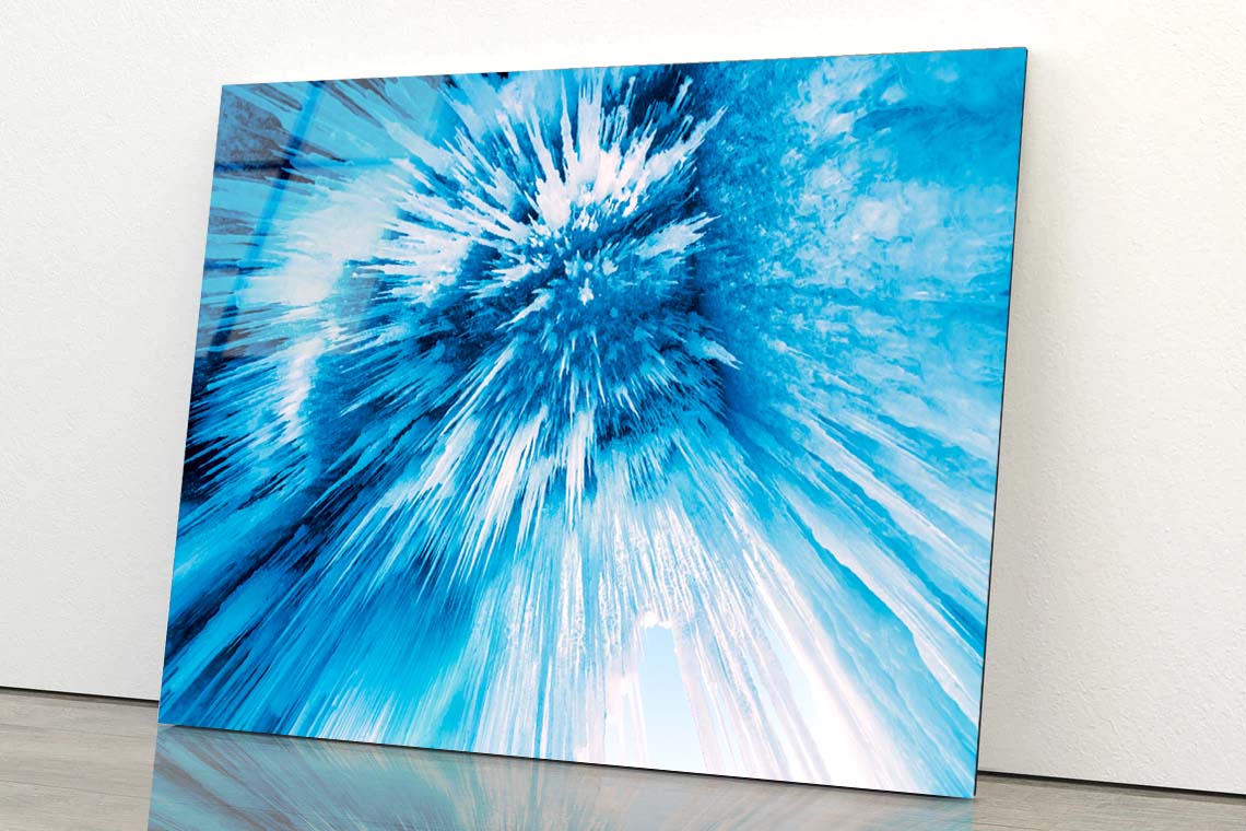 Ice Cave with Icicles Acrylic Glass Print Tempered Glass Wall Art 100% Made in Australia Ready to Hang