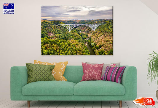 A Railway Bridge In Aveyron Print 100% Australian Made