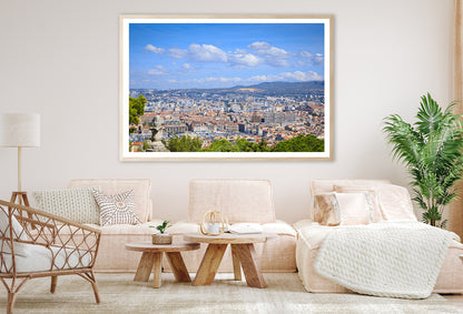 City Of Marseille with Blue Sky Home Decor Premium Quality Poster Print Choose Your Sizes