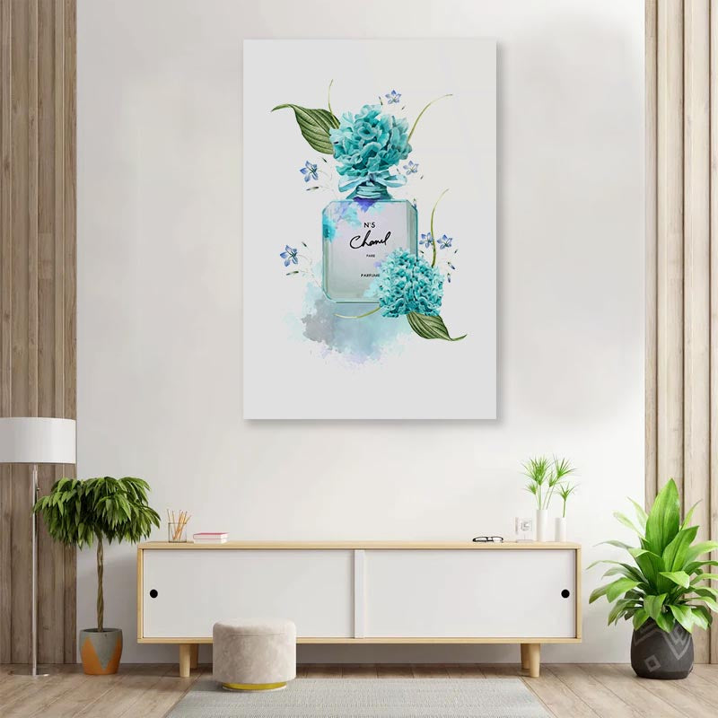 Ocean Blue Perfume 3D Design Acrylic Glass Print Tempered Glass Wall Art 100% Made in Australia Ready to Hang