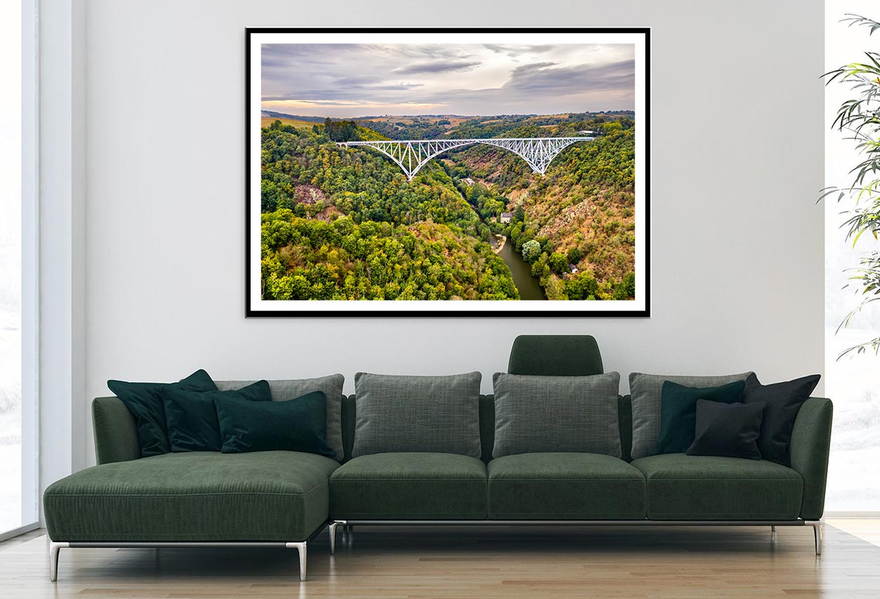 A Railway Bridge In Aveyron Home Decor Premium Quality Poster Print Choose Your Sizes