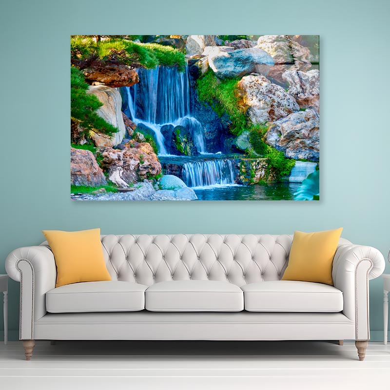 Waterfall-Britton Falls-Fishers Indiana Acrylic Glass Print Tempered Glass Wall Art 100% Made in Australia Ready to Hang