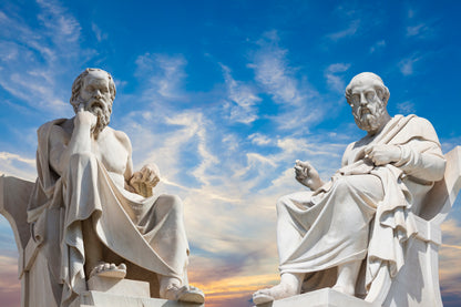 Plato And Socrates, The Greatest Ancient Greek Philosophers Wall Art Decor 100% Australian Made