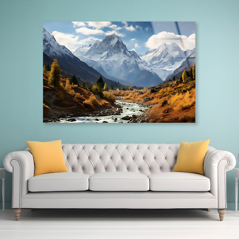 Lake in the Swiss Mountains View Acrylic Glass Print Tempered Glass Wall Art 100% Made in Australia Ready to Hang