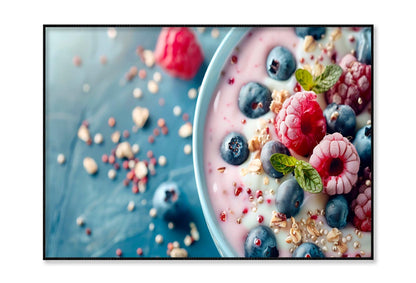 Close Up of Healthy Yogurt and Fruit Home Decor Premium Quality Poster Print Choose Your Sizes