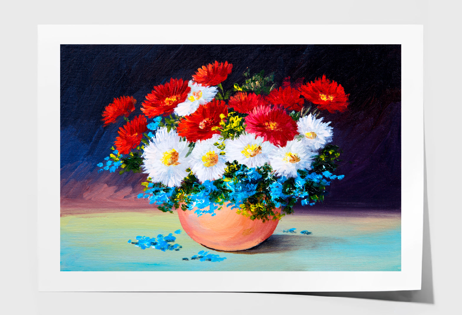 Spring Flowers, Still Life Oil Painting Limited Edition High Quality Print Unframed Roll Canvas None