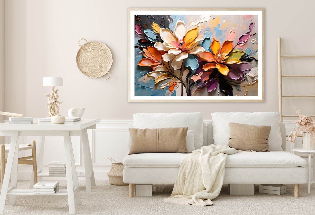 Oil Painting of Flowers Home Decor Premium Quality Poster Print Choose Your Sizes