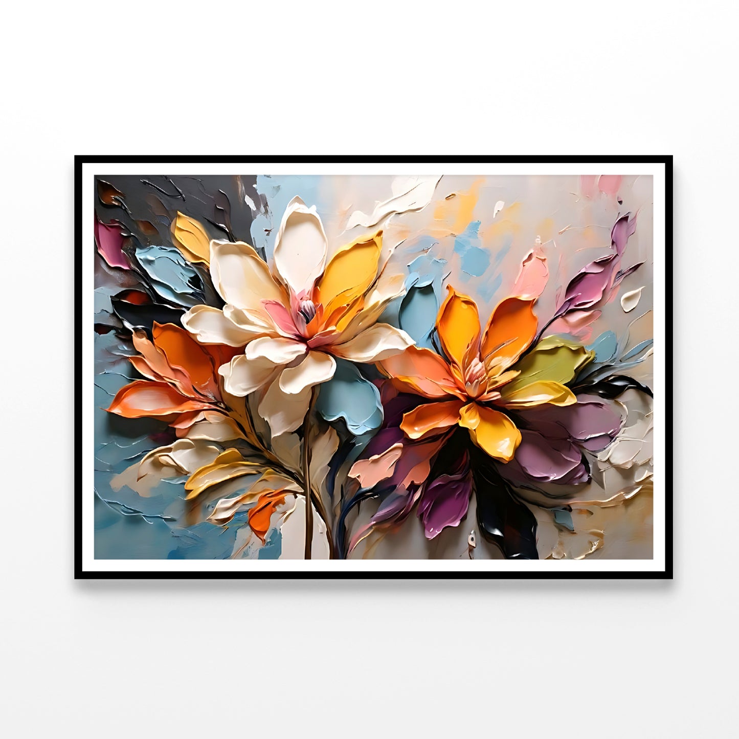 Oil Painting of Flowers Home Decor Premium Quality Poster Print Choose Your Sizes