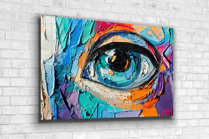 Colorful Eye Painting UV Direct Aluminum Print Australian Made Quality