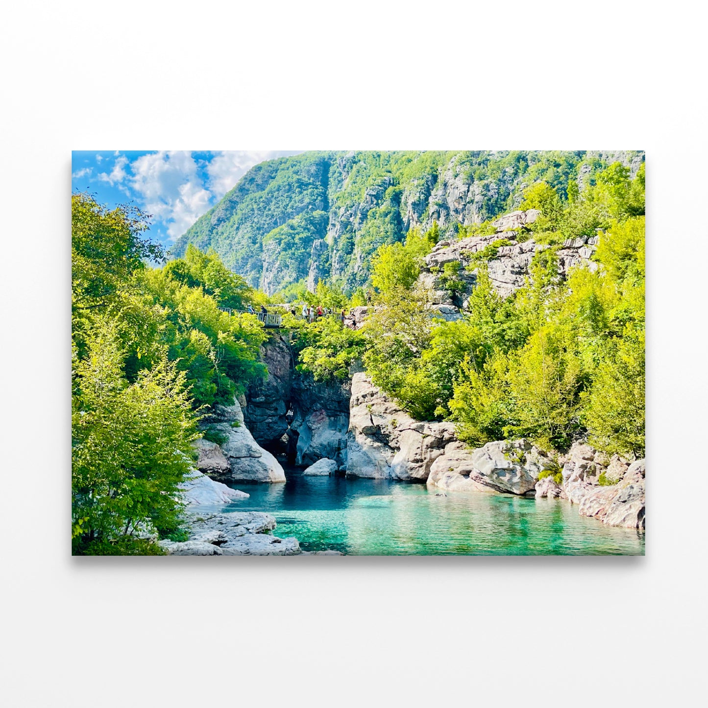 A River Surrounded By Trees and Rocks Print 100% Australian Made