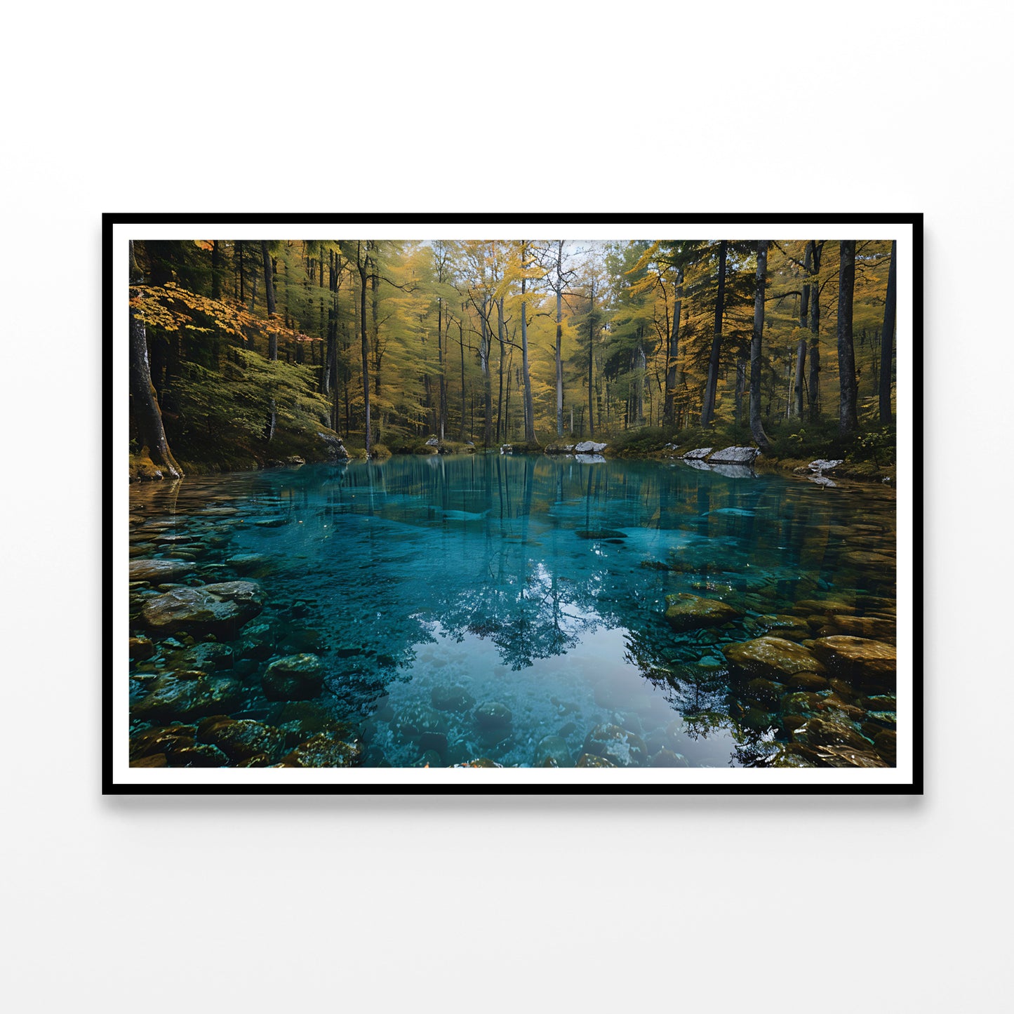 River Surrounded By Rocks and Trees Home Decor Premium Quality Poster Print Choose Your Sizes