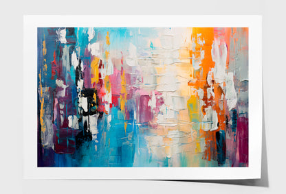 Abstract Colorful Chaotic Blend Of Acrylic Oil Painting Wall Art Limited Edition High Quality Print Unframed Roll Canvas None