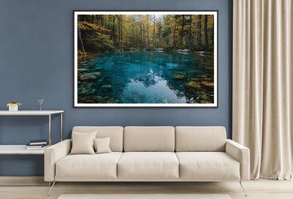 River Surrounded By Rocks and Trees Home Decor Premium Quality Poster Print Choose Your Sizes