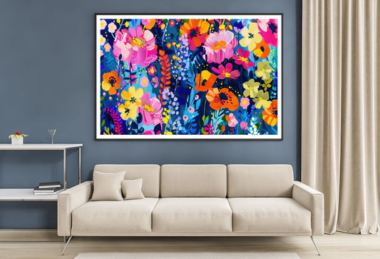 Colorful and Abstract Design with a Flower Home Decor Premium Quality Poster Print Choose Your Sizes