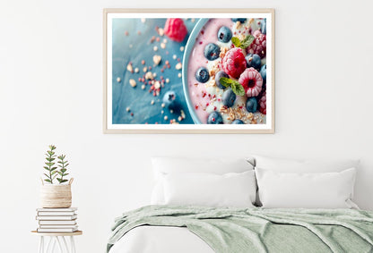 Close Up of Healthy Yogurt and Fruit Home Decor Premium Quality Poster Print Choose Your Sizes