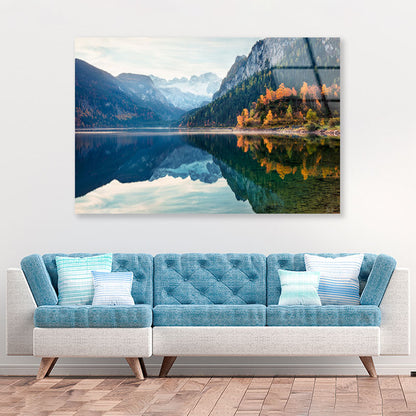 Dramatic Autumn Vorderer Lake Acrylic Glass Print Tempered Glass Wall Art 100% Made in Australia Ready to Hang