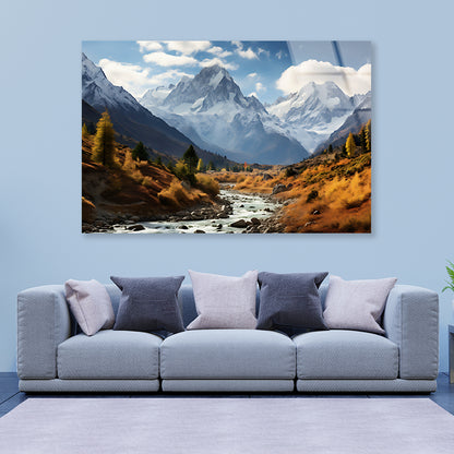 Lake in the Swiss Mountains View Acrylic Glass Print Tempered Glass Wall Art 100% Made in Australia Ready to Hang