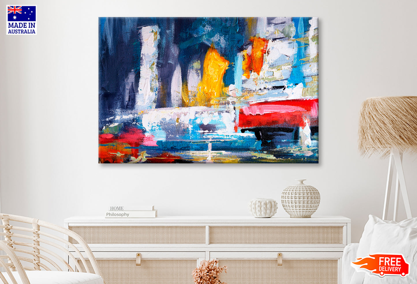 Multi Colors Paint Brush Oil Painting Wall Art Limited Edition High Quality Print