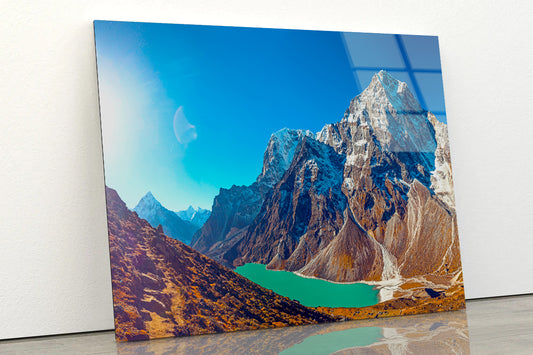 Amazing Mountains on the Way in Nepal Acrylic Glass Print Tempered Glass Wall Art 100% Made in Australia Ready to Hang