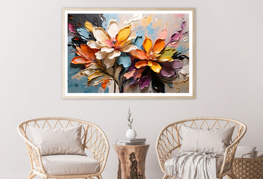 Oil Painting of Flowers Home Decor Premium Quality Poster Print Choose Your Sizes