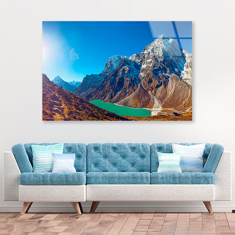 Amazing Mountains on the Way in Nepal Acrylic Glass Print Tempered Glass Wall Art 100% Made in Australia Ready to Hang