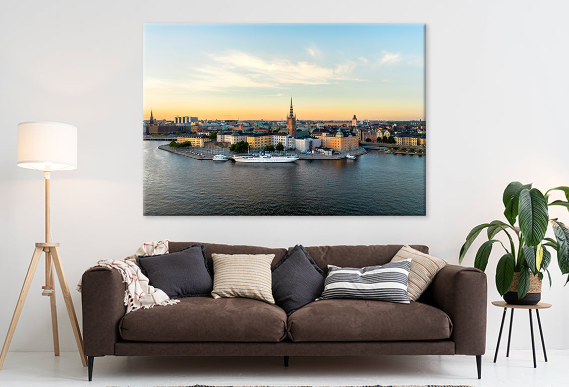 Gamla Stan in Stockholm at Sunset Wall Art Decor 100% Australian Made
