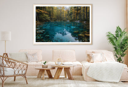 River Surrounded By Rocks and Trees Home Decor Premium Quality Poster Print Choose Your Sizes