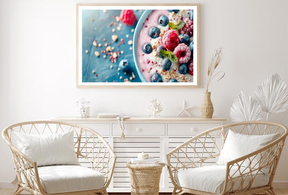 Close Up of Healthy Yogurt and Fruit Home Decor Premium Quality Poster Print Choose Your Sizes