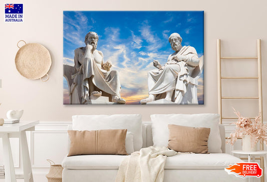 Plato And Socrates, The Greatest Ancient Greek Philosophers Wall Art Decor 100% Australian Made