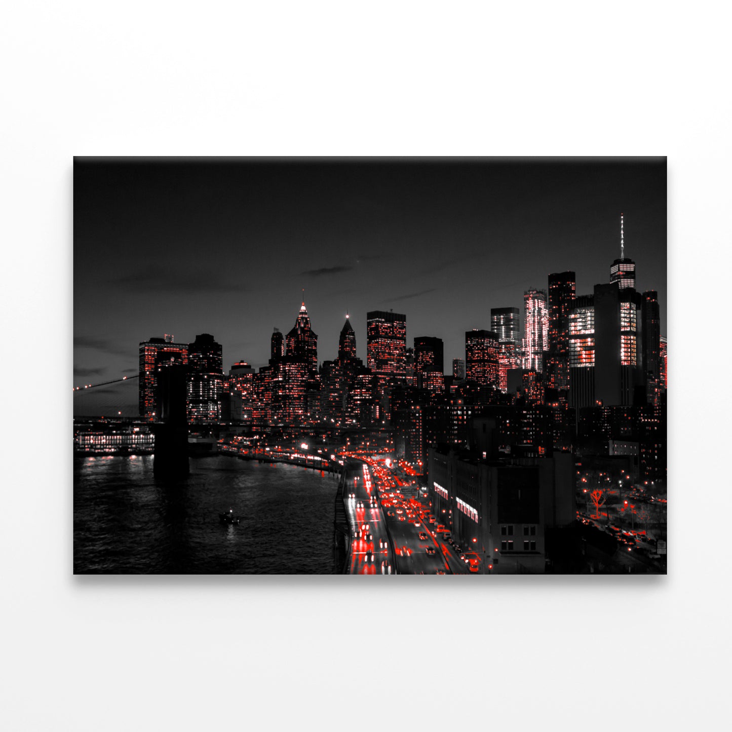New York City B&W Skyline Wall Art Decor 100% Australian Made
