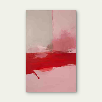 Abstract Pink and Red Gradient Metal Print Ready to Hang