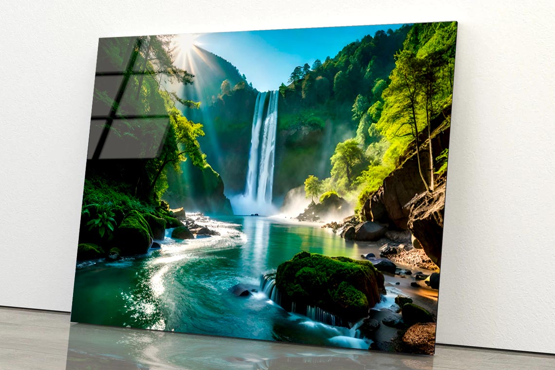 Waterfall In Plitvice National Park  Acrylic Glass Print Tempered Glass Wall Art 100% Made in Australia Ready to Hang