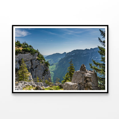 Swiss Alps Mountain Range with Sky Home Decor Premium Quality Poster Print Choose Your Sizes