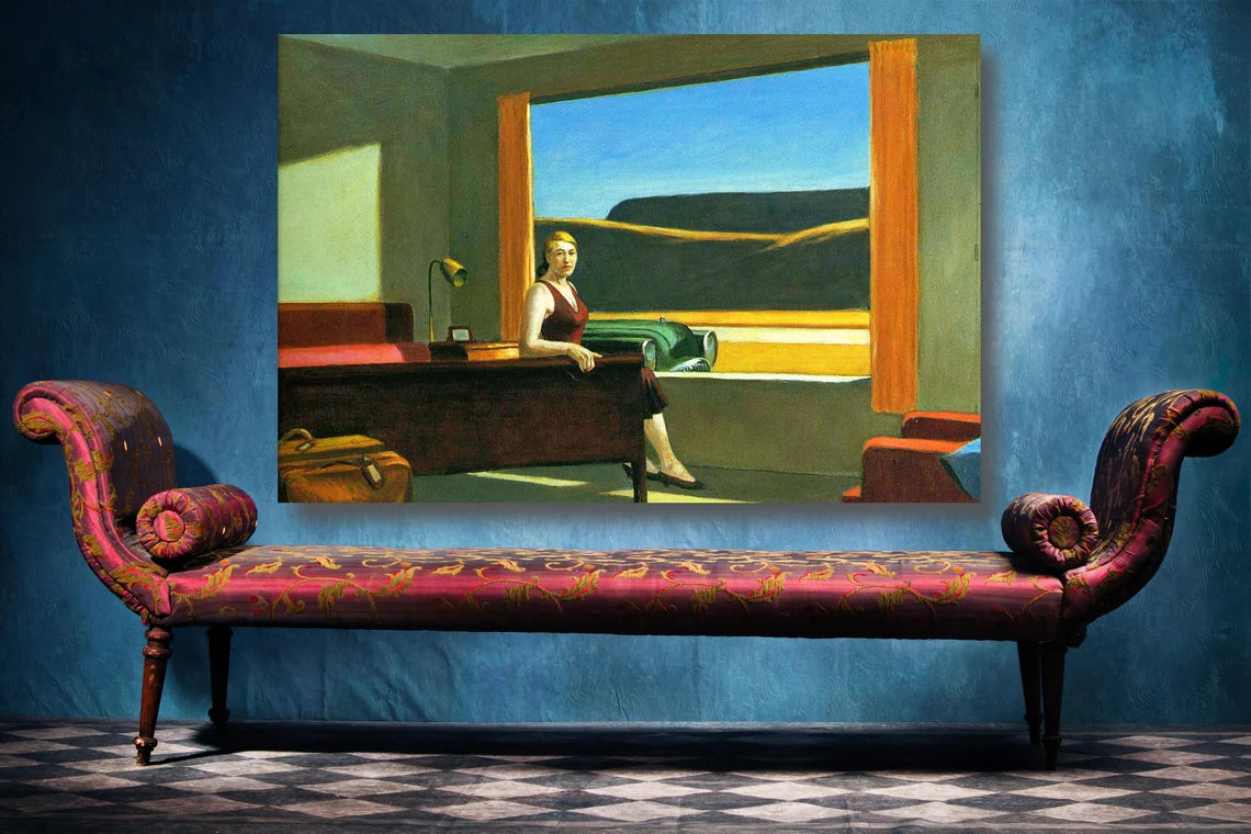 Edward Hopper, Western Motel UV Direct Aluminum Print Australian Made Quality