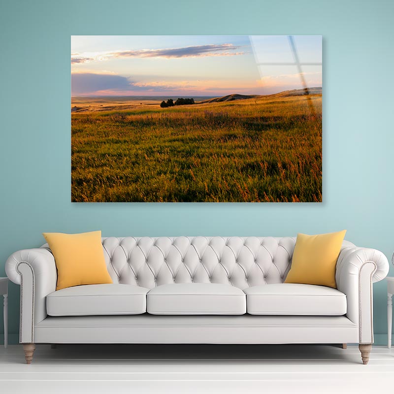 Sunset in South Dakota Acrylic Glass Print Tempered Glass Wall Art 100% Made in Australia Ready to Hang