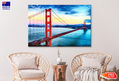 Golden Gate Bridge, San Francisco At Night, USA Wall Art Decor 100% Australian Made