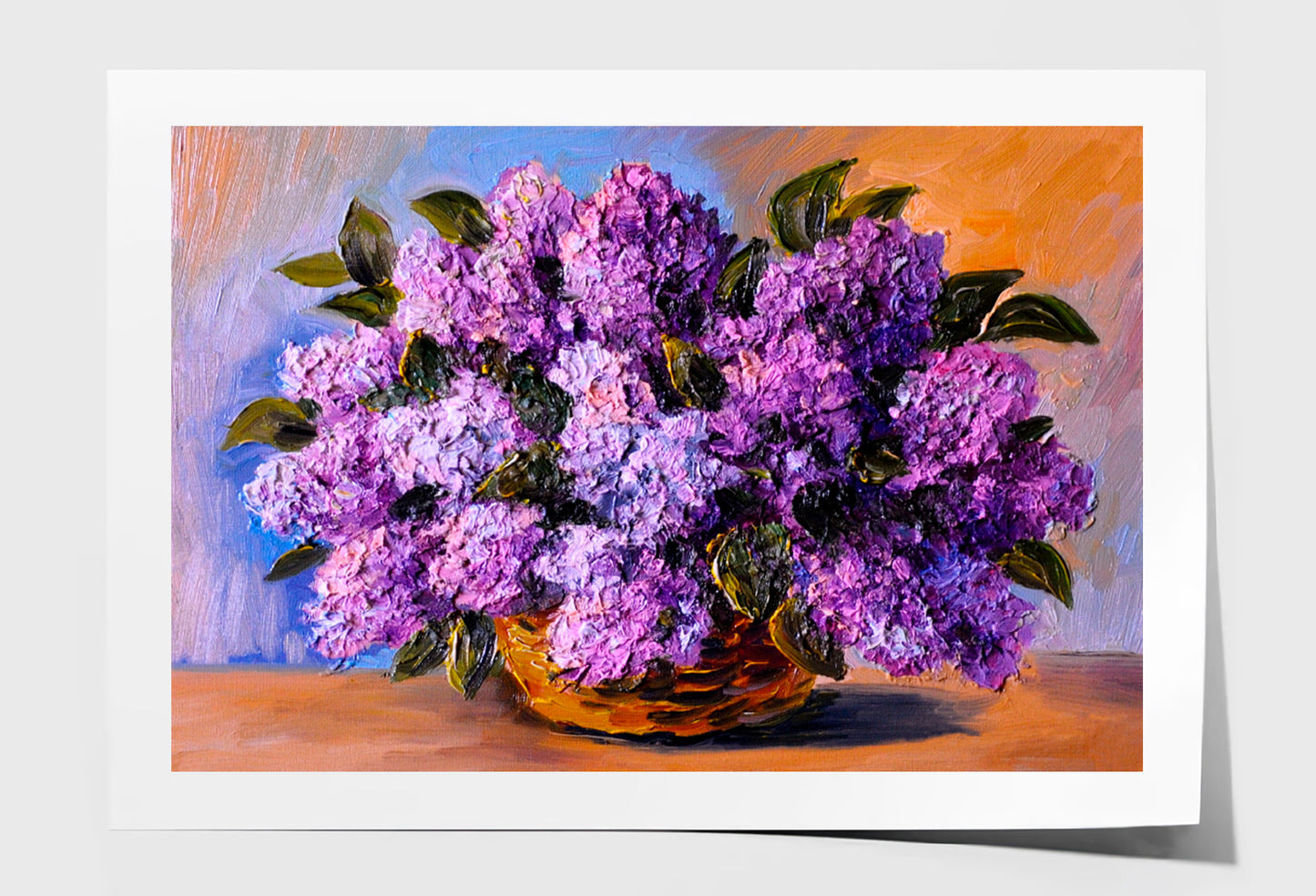 A Bouquet Of Lilacs , Made In Style Oil Painting Limited Edition High Quality Print Unframed Roll Canvas None