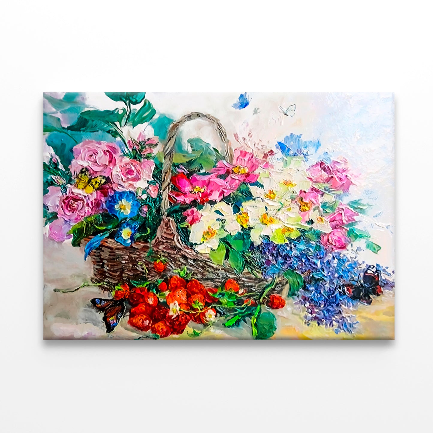 Colorful Still Life with Flowers Wall Art Decor 100% Australian Made