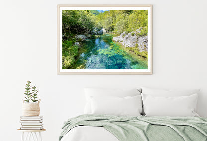 Beautiful River with Rocks and Trees Home Decor Premium Quality Poster Print Choose Your Sizes