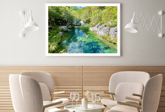 Beautiful River with Rocks and Trees Home Decor Premium Quality Poster Print Choose Your Sizes