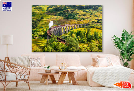 Glenfinnan Railway Viaduct in Scotland  Wall Art Decor 100% Australian Made