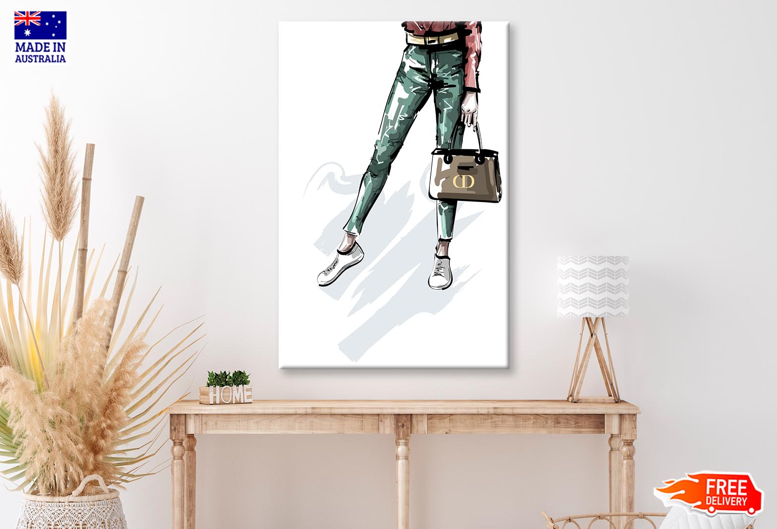 Stylish Sneakers Luxury Handbag Wall Art Limited Edition High Quality Print