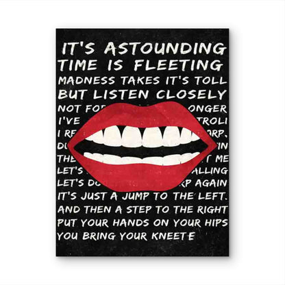 Vampire Lips Art Modern Retro 60x90cm Metal Print Ready to Hang