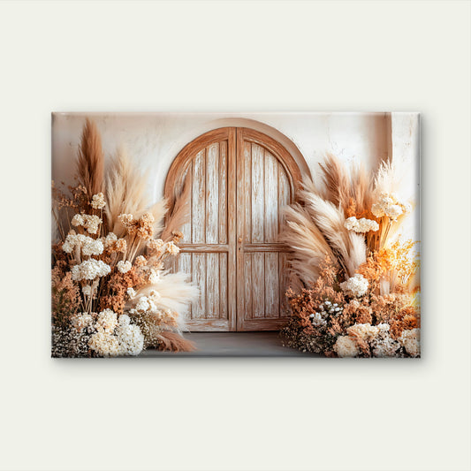 Neutral Colored Door Front Glod Flowers Wall Art Decor 100% Australian Made