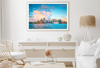 Boat in The Water Near a City Home Decor Premium Quality Poster Print Choose Your Sizes