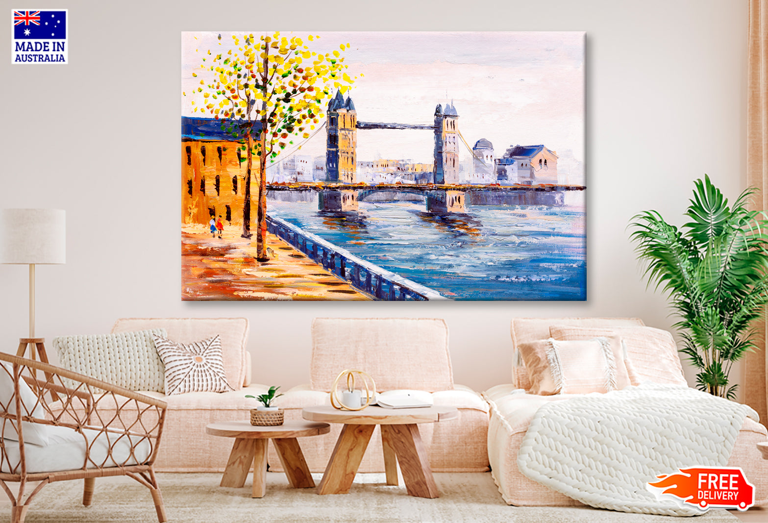 Street View of London Oil Painting Wall Art Limited Edition High Quality Print