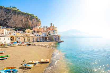 Raft In the Beach of Amalfi Coast Home Decor Premium Quality Poster Print Choose Your Sizes